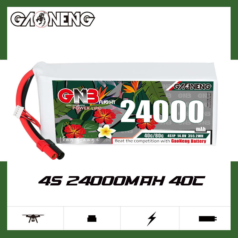 GAONENG GNB 4S1P 14.8V 24000mAh 40C RC LiPo Battery XT150