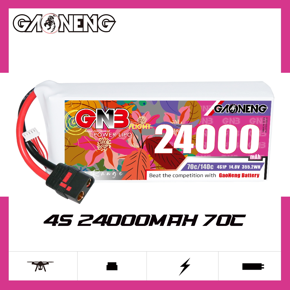 GAONENG GNB 4S1P 14.8V 24000mAh 70C RC LiPo Battery QS8
