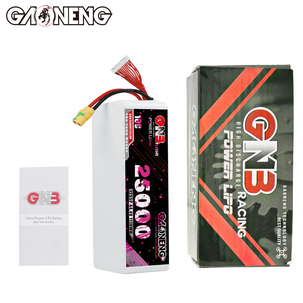 GAONENG GNB 12S 44.4V 25000mah 10C XT90S Li-ion Battery 