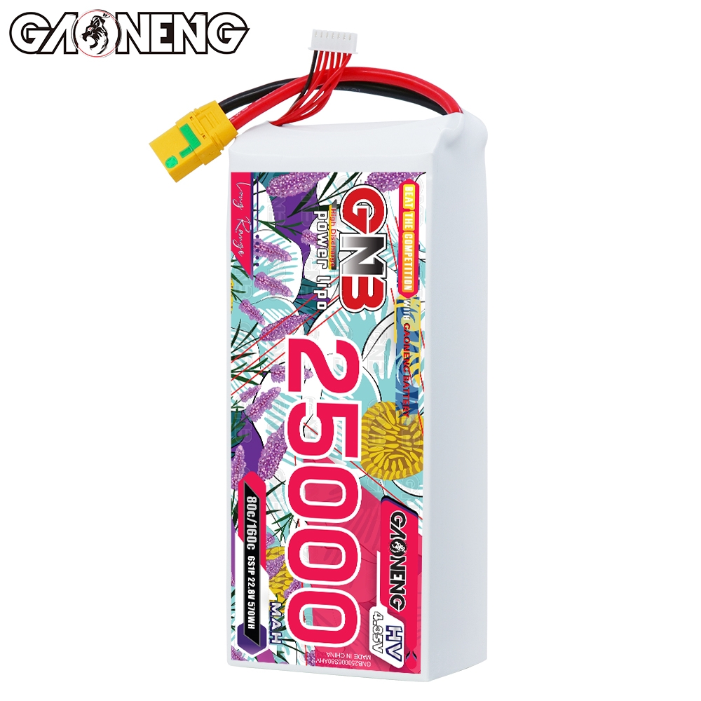 GAONENG GNB 6S 22.8V HV 25000mAh 80C RC LiPo Battery XT90S