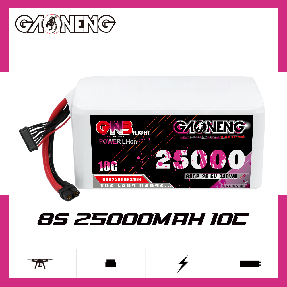 GAONENG GNB 8S 29.6V 25000mah 10C XT60 Li-ion Battery 