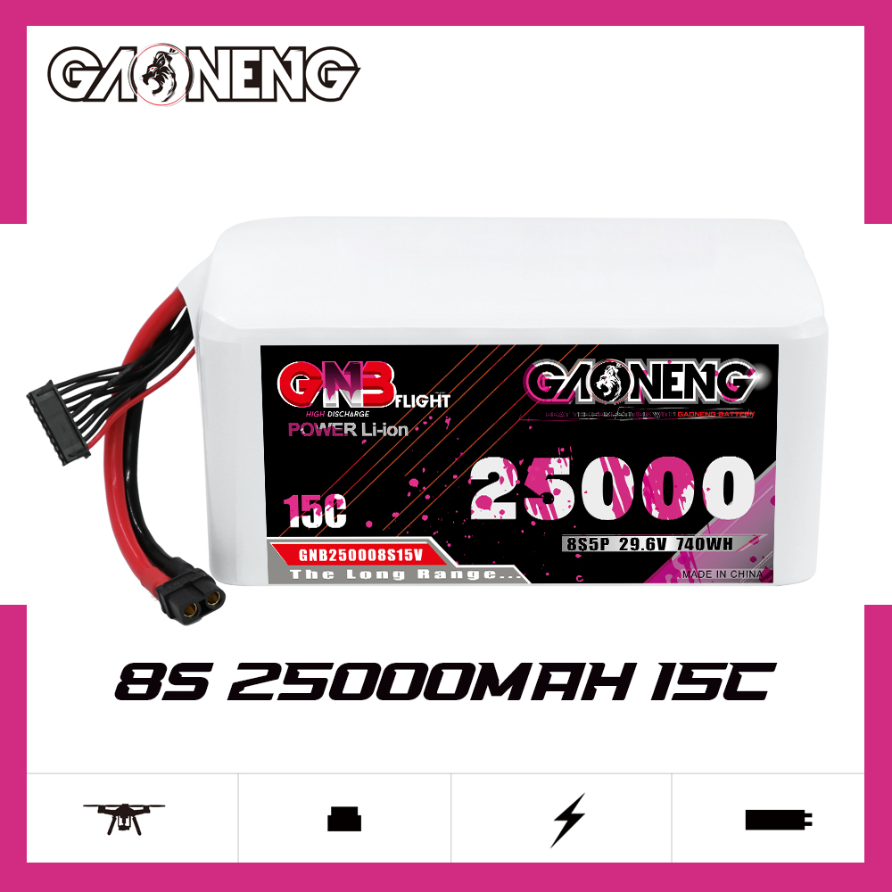 GAONENG GNB 8S5P 29.6V 25000mAh 15C XT60 Li-ion Battery 