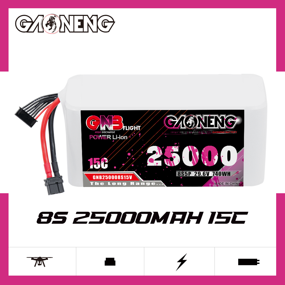 GAONENG GNB 8S5P 29.6V 25000mAh 15C XT60 Li-ion Battery 