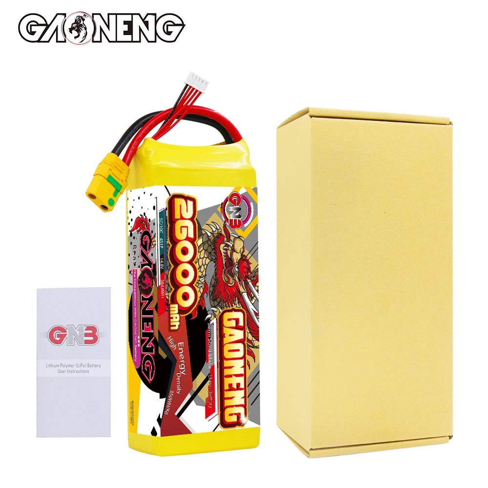 GAONENG GNB 26000mah 4S 14.8V 5C XT90S Semi Solid State Li-ion Battery 350WH/kg