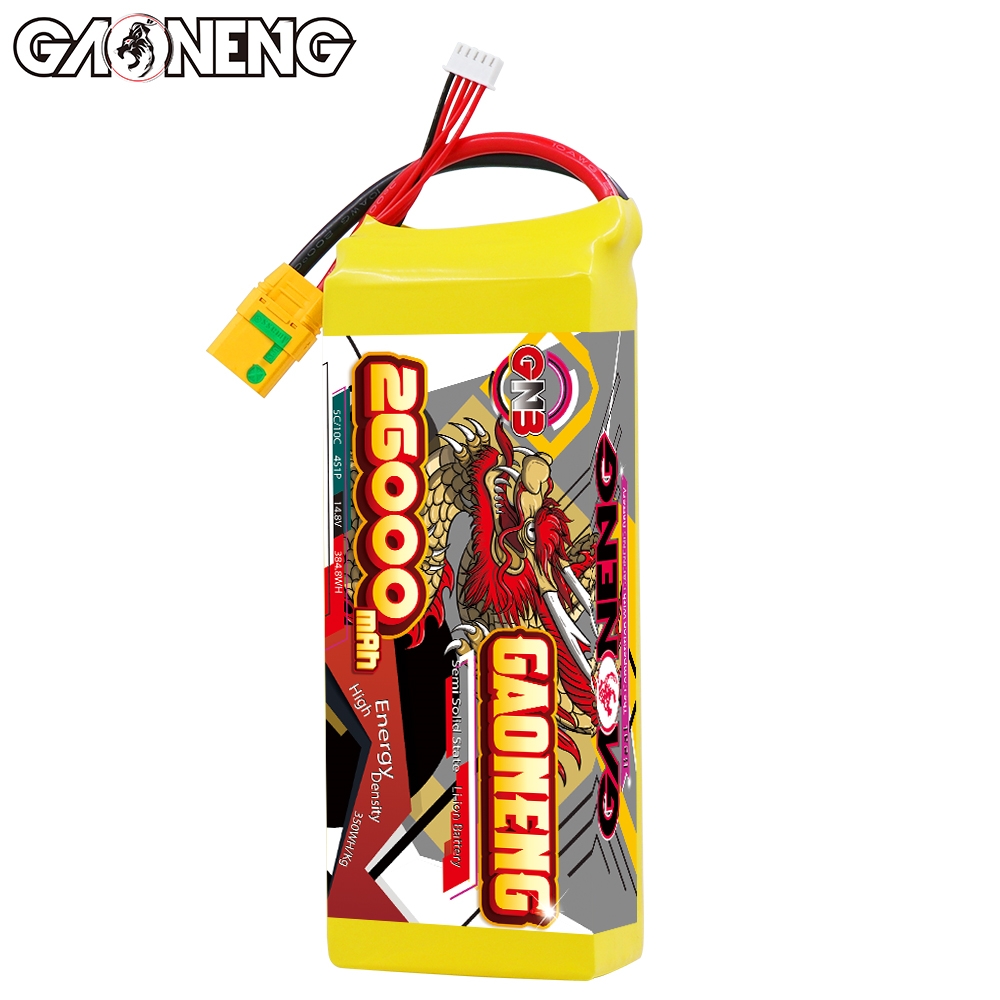 GAONENG GNB 26000mah 4S 14.8V 5C XT90S Semi Solid State Li-ion Battery 350WH/kg