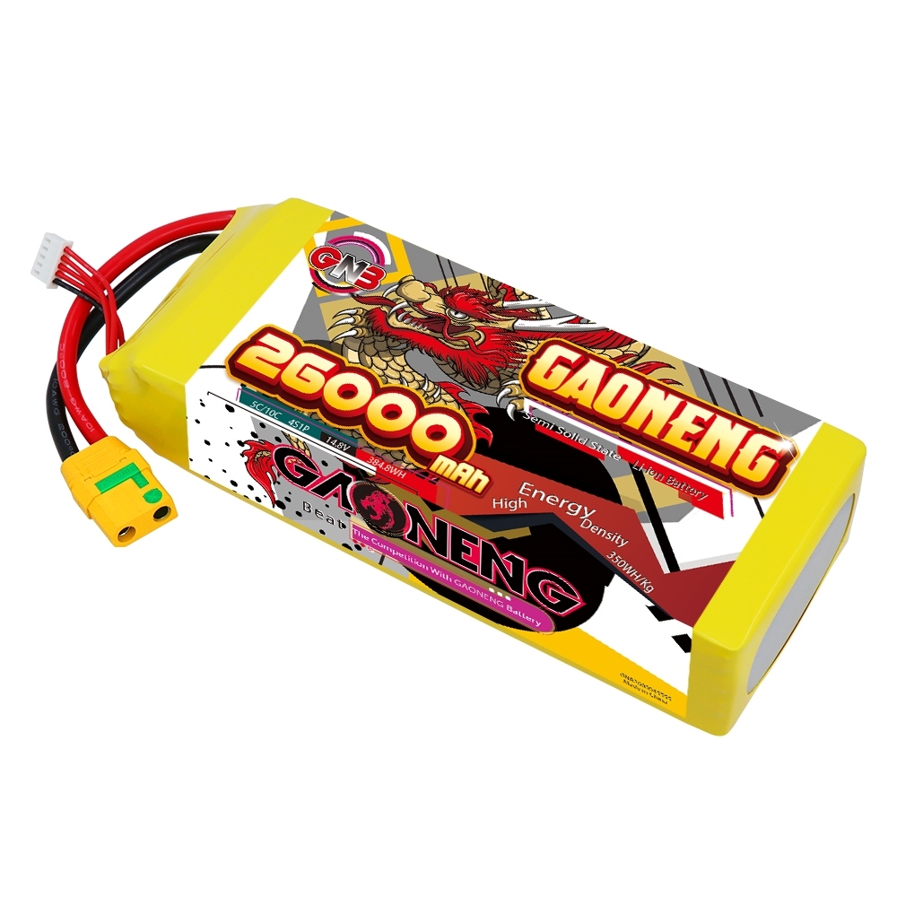 GAONENG GNB 26000mah 4S 14.8V 5C XT90S Semi Solid State Li-ion Battery 350WH/kg