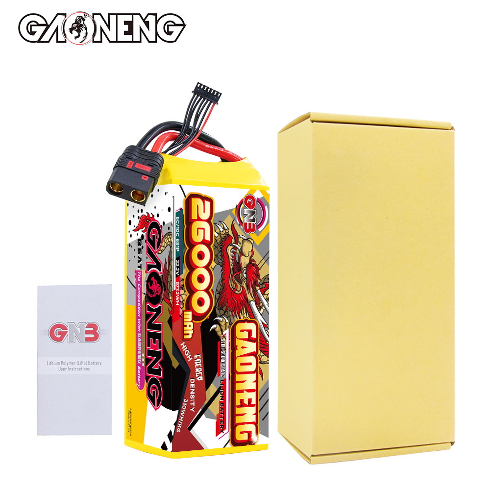 GAONENG GNB 26000mah 6S 22.2V 5C QS8 Semi Solid State Li-ion Battery 310WH/kg