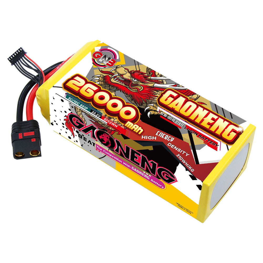 GAONENG GNB 26000mah 6S 22.2V 5C QS8 Semi Solid State Li-ion Battery 310WH/kg