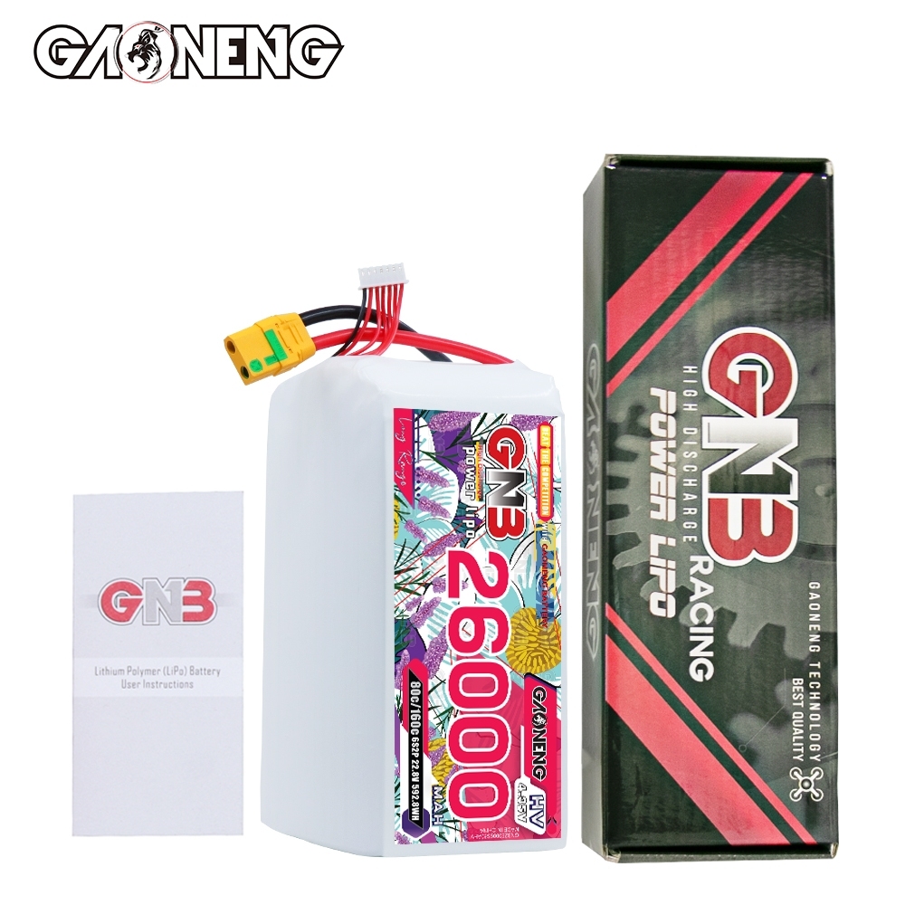 GAONENG GNB 6S 22.8V HV 26000mAh 80C RC LiPo Battery XT90S