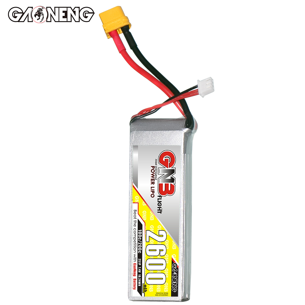 GAONENG GNB 2S 7.4V 2600mAh 100C LiPo Battery XT60
