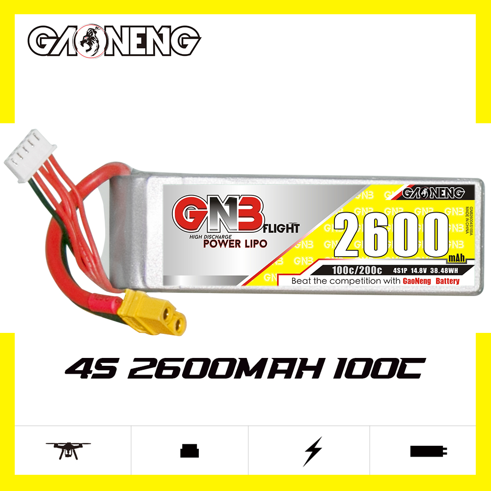 GAONENG GNB 4S 14.8V 2600mAh 100C XT60 LiPo Battery