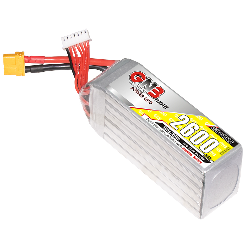 GAONENG GNB 6S 22.2V 2600mAh 100C XT60 LiPo Battery