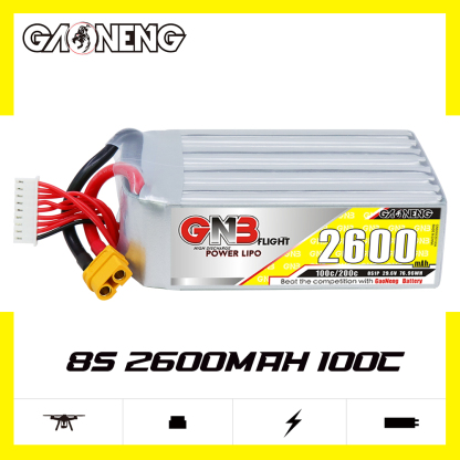 GAONENG GNB 8S 29.6V 2600mAh 100C LiPo Battery XT60