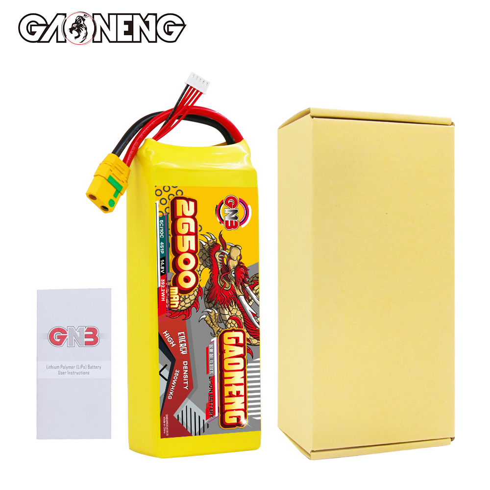 GAONENG GNB 26500mah 4S 14.8V 5C XT90S Semi Solid State Li-ion Battery 350WH/kg
