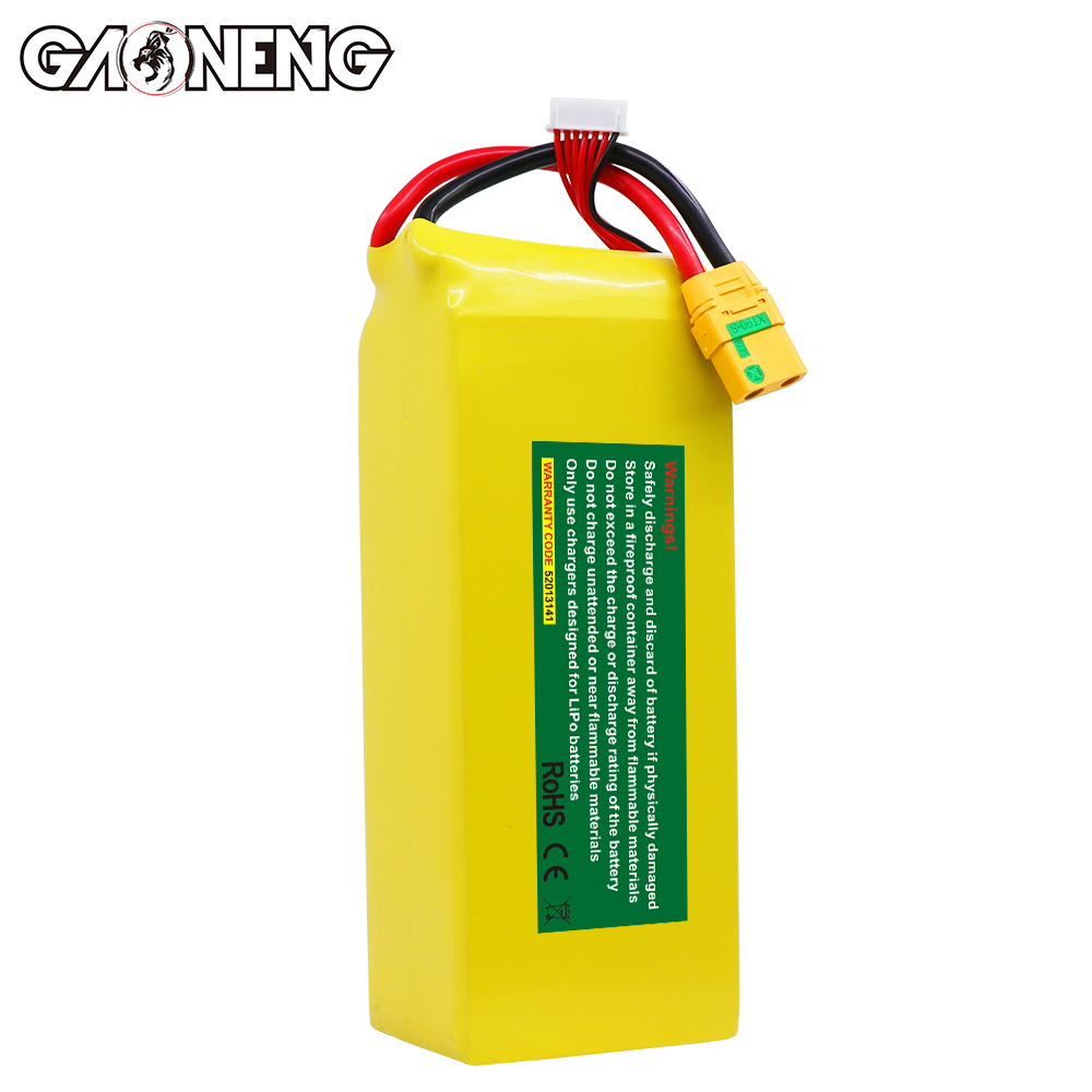 GAONENG GNB 26500mah 6S 22.2V 5C XT90S Semi Solid State Li-ion Battery 350WH/kg