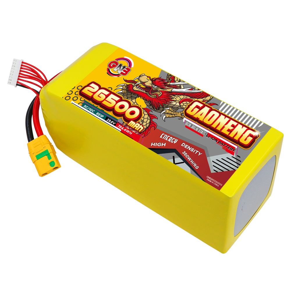 GAONENG GNB 26500mah 8S 29.6V 5C XT90S Semi Solid State Li-ion Battery 350WH/kg