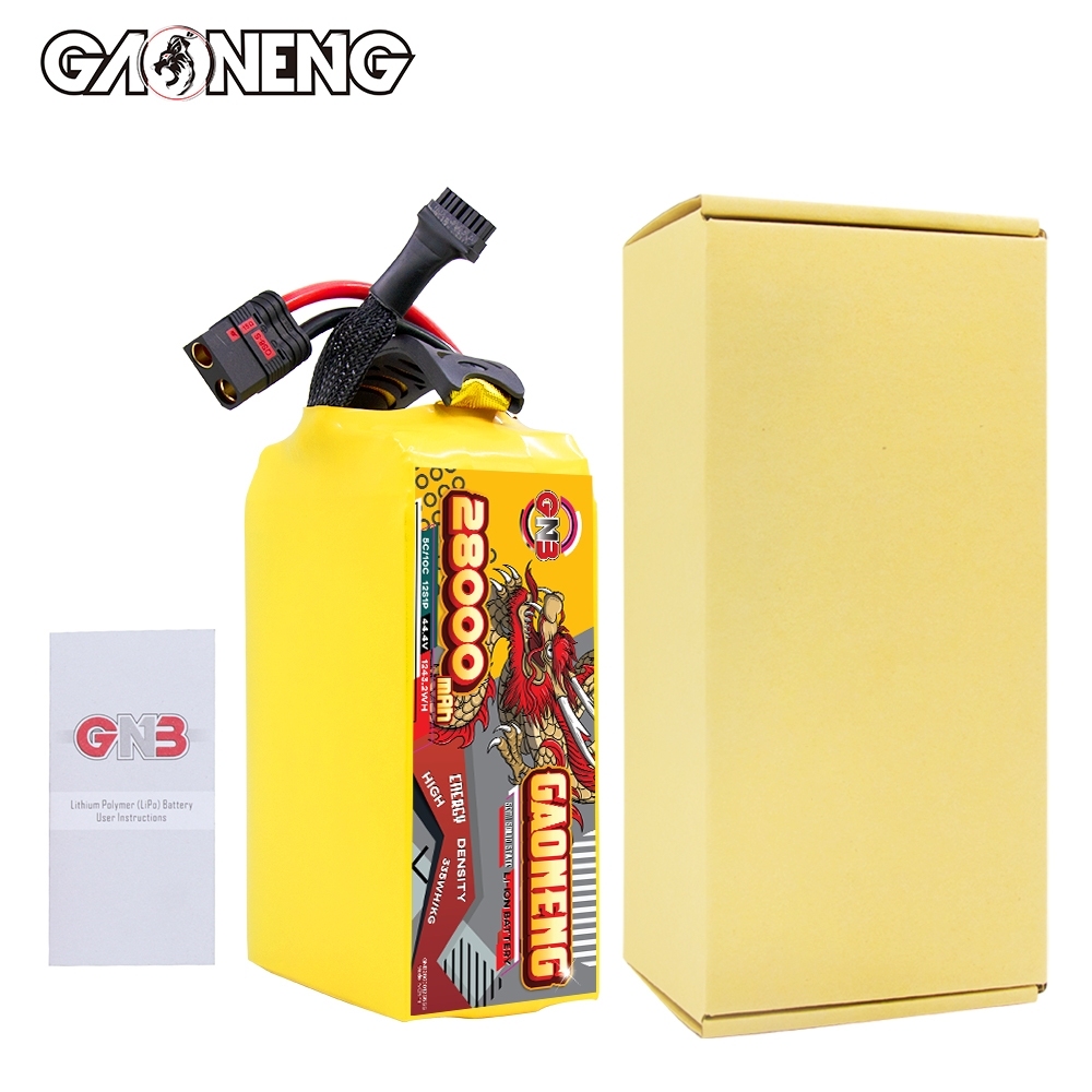 GAONENG GNB 28000mah 12S 44.4V 5C QS8 Semi Solid State Li-ion Battery 335WH/kg