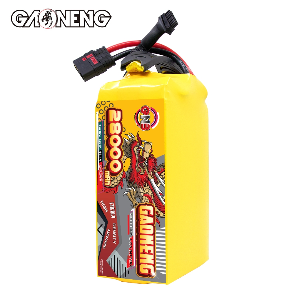 GAONENG GNB 28000mah 12S 44.4V 5C QS8 Semi Solid State Li-ion Battery 335WH/kg