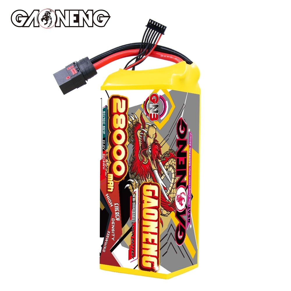 GAONENG GNB 28000mah6S 22.2V 5C QS8 Semi Solid State Li-ion Battery 335WH/kg 