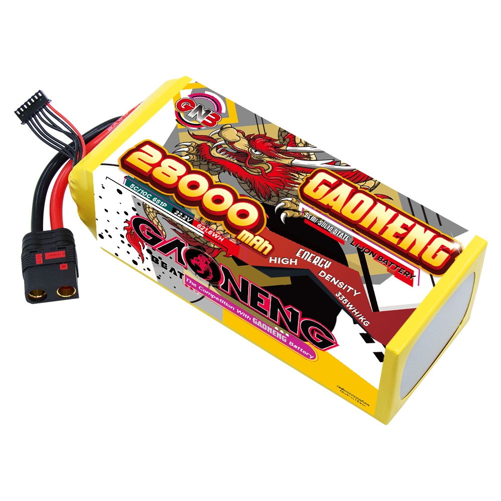 GAONENG GNB 28000mah6S 22.2V 5C QS8 Semi Solid State Li-ion Battery 335WH/kg 