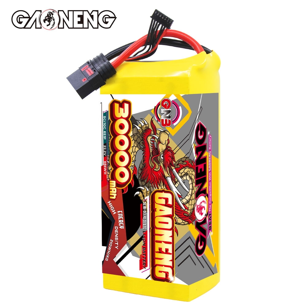 GAONENG GNB 30000mah 6S 22.2V 5C QS8 Semi Solid State Li-ion Battery 310WH/kg