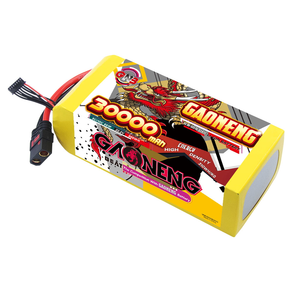 GAONENG GNB 30000mah 6S 22.2V 5C QS8 Semi Solid State Li-ion Battery 310WH/kg
