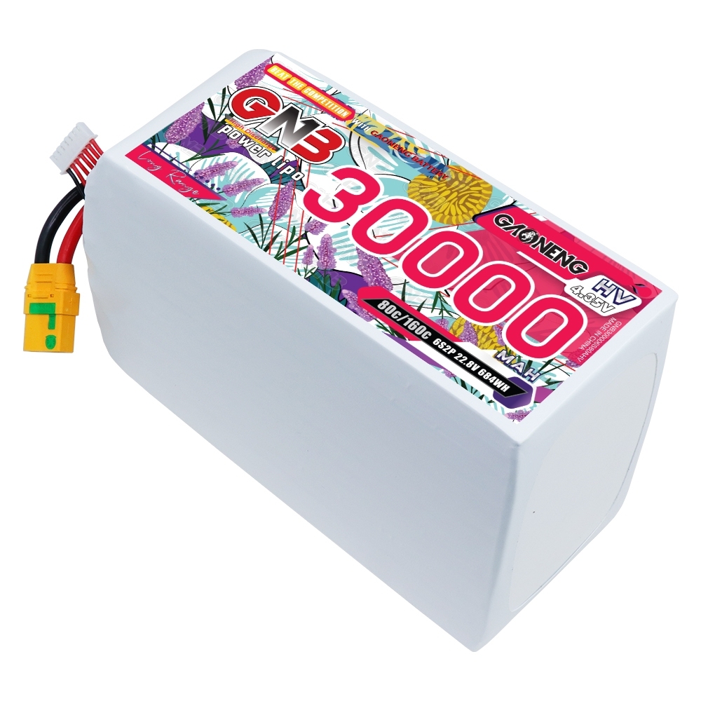 GAONENG GNB 6S 22.8V 30000mAh 80C HV LiPo Battery Aircraft Plane Drone
