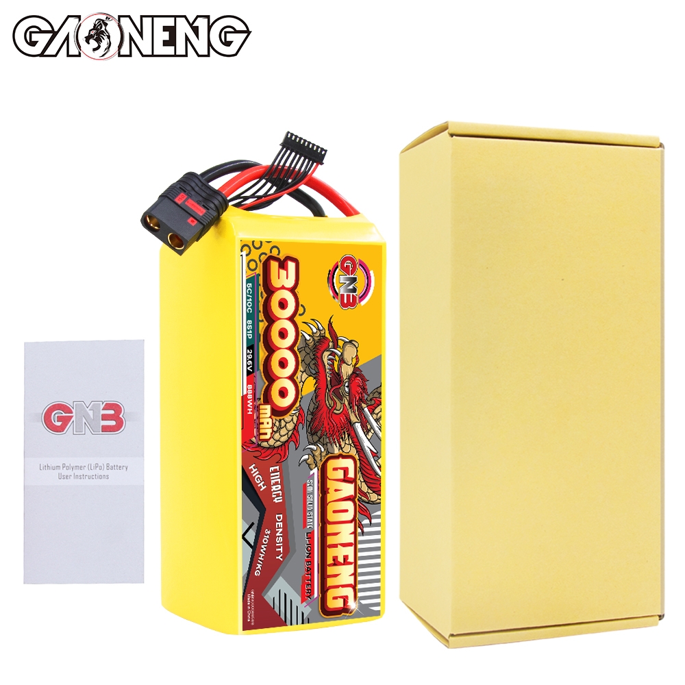 GAONENG GNB 30000mah 8S 29.6V 5C QS8 Semi Solid State Li-ion Battery 310WH/kg