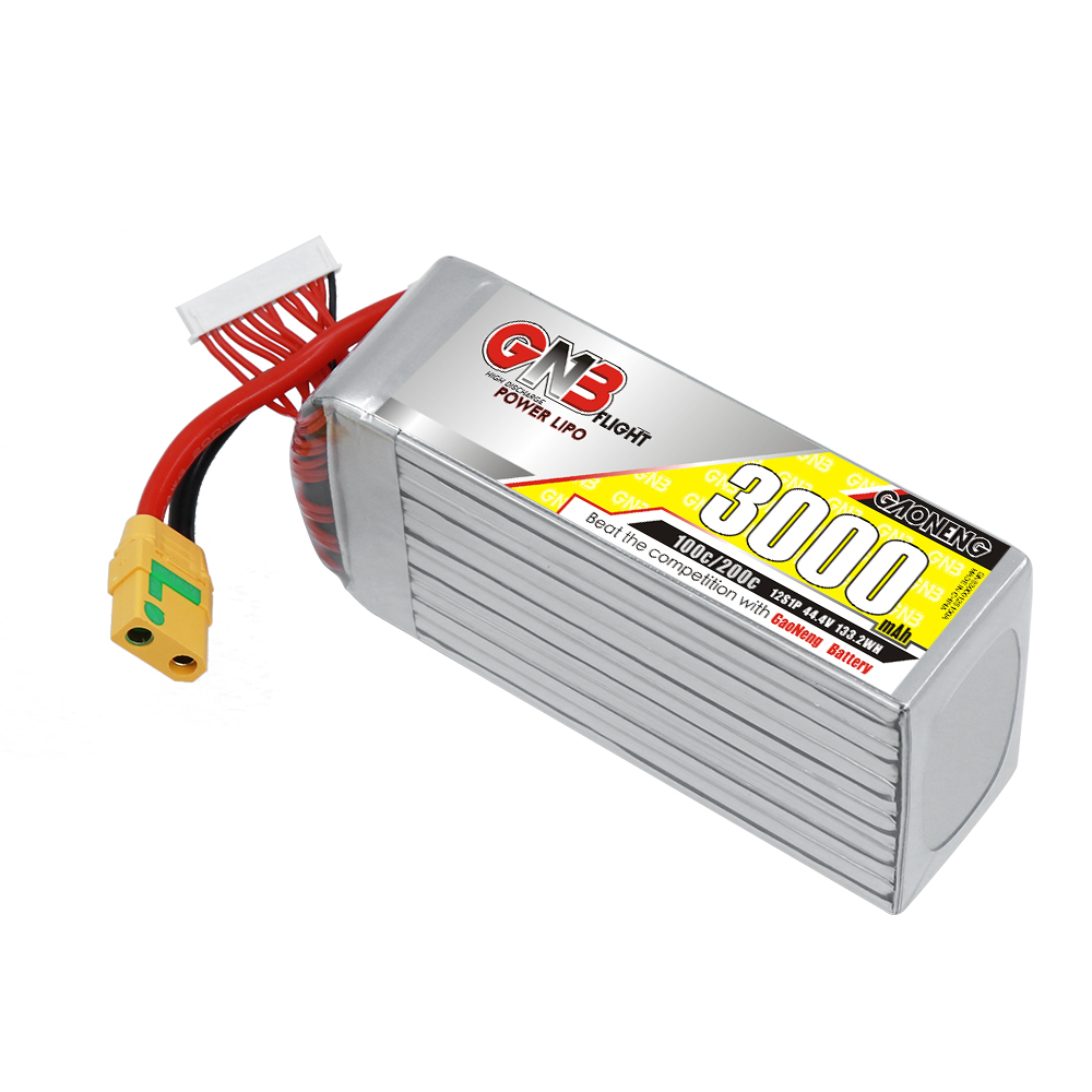GAONENG GNB 12S 44.4V 3000mAh 100C LiPo Battery XT90S