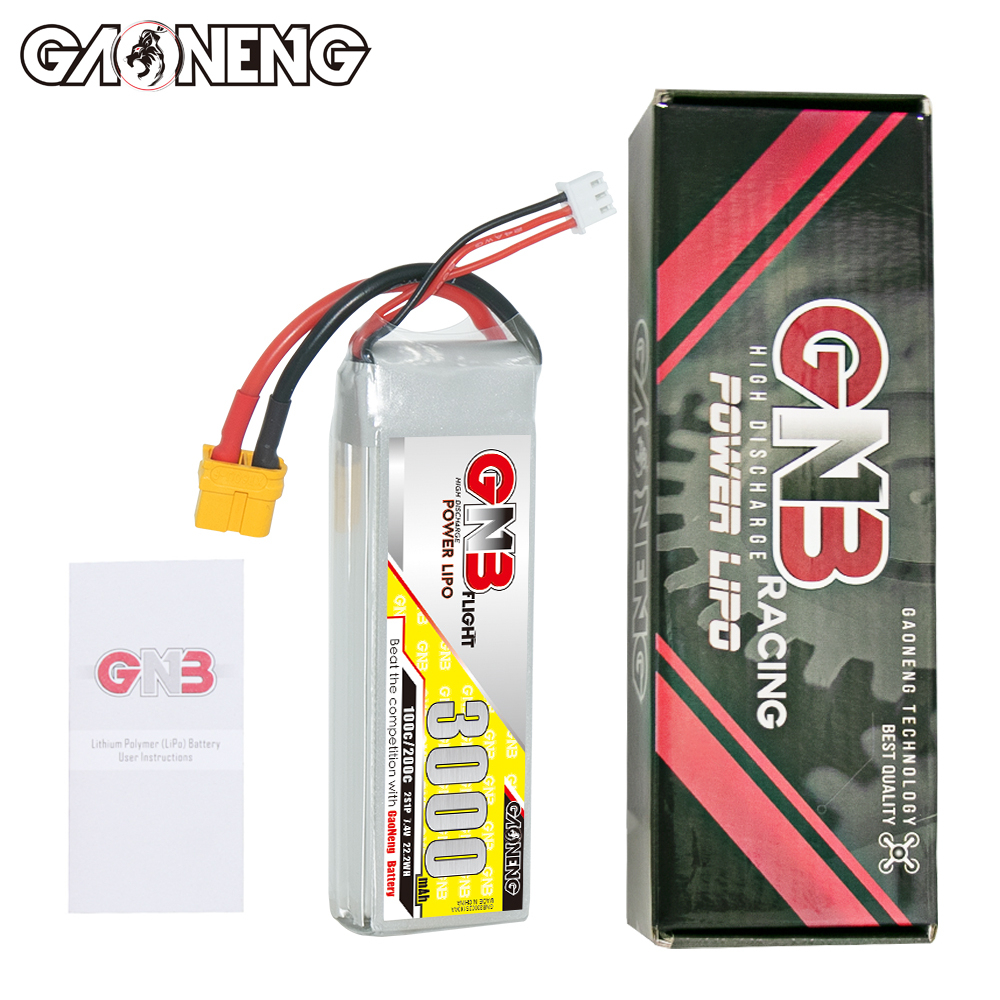 GAONENG GNB 2S 7.4V 3000mAh 100C LiPo Battery XT60