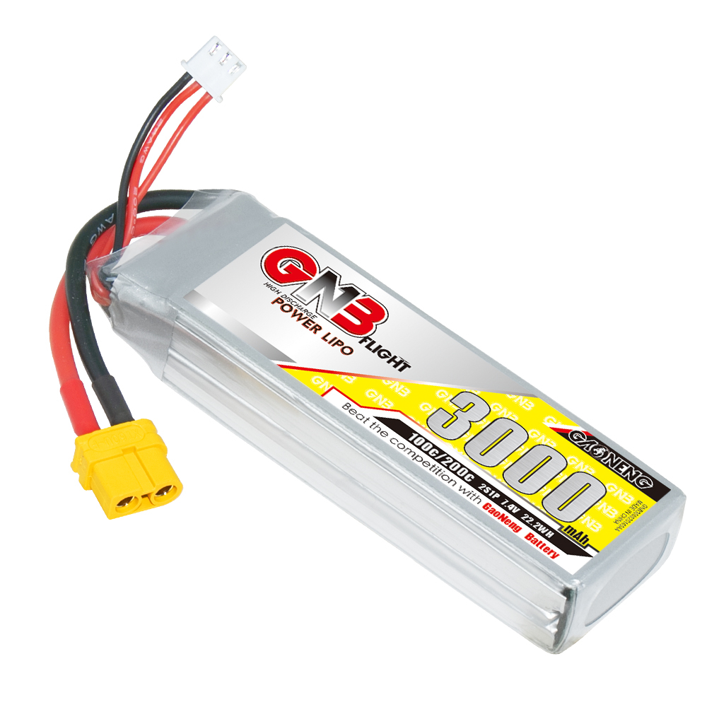 GAONENG GNB 2S 7.4V 3000mAh 100C LiPo Battery XT60
