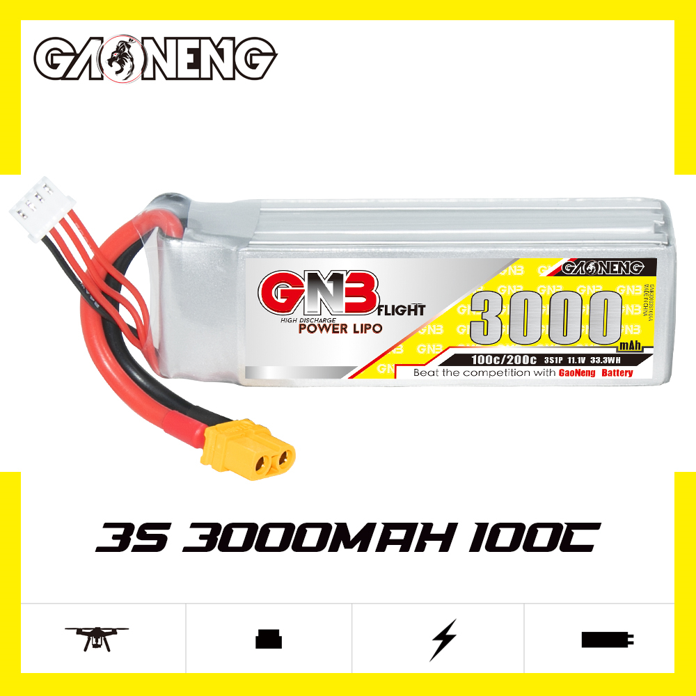 GAONENG GNB 3S 11.1V 3000mAh 100C LiPo Battery XT60