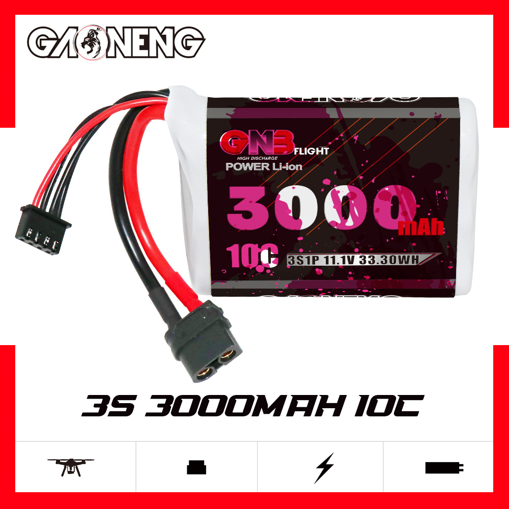 GAONENG GNB 3S 11.1V 3000mAh 10C XT60 Li-ion Battery made with Sony 18650 VTC6