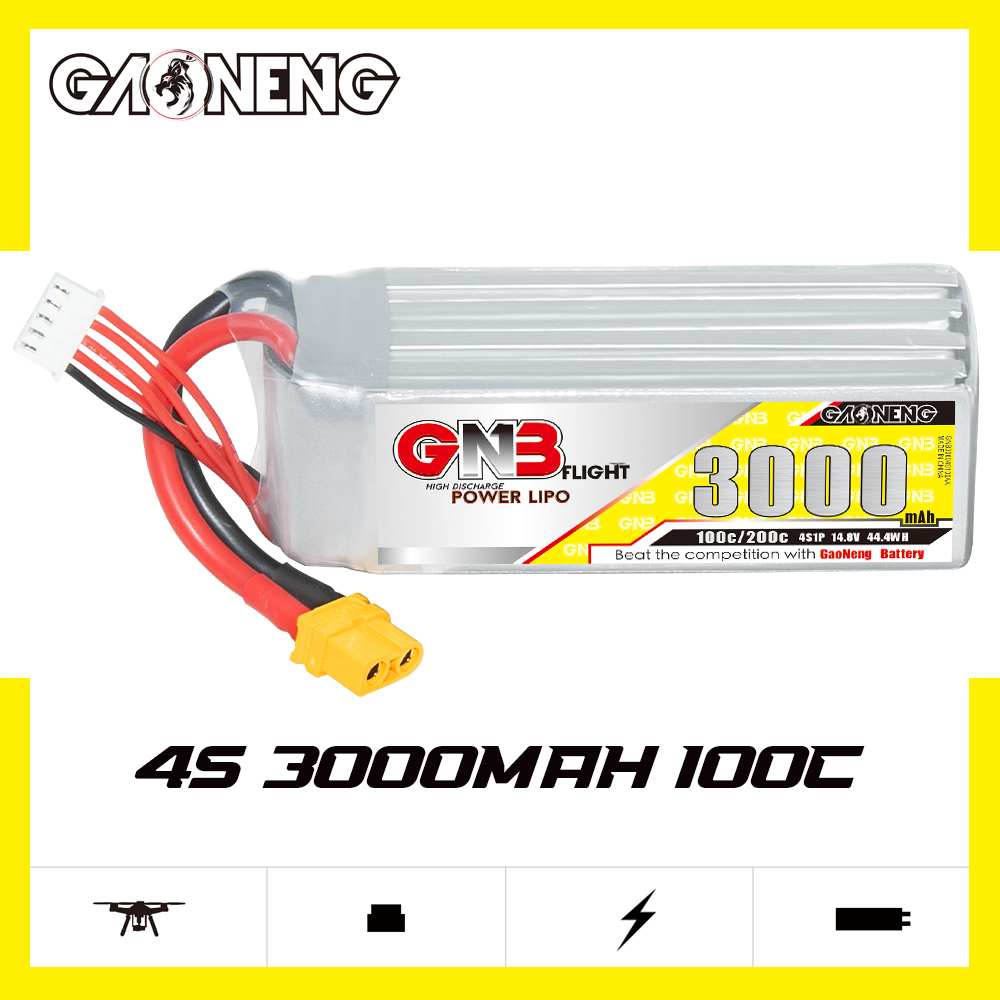 GAONENG GNB 4S 14.8V 3000mAh 100C LiPo Battery XT60