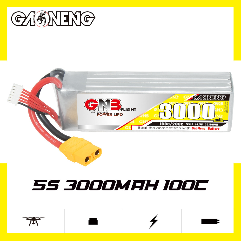 GAONENG GNB 5S 18.5V 3000mAh 100C LiPo Battery XT90
