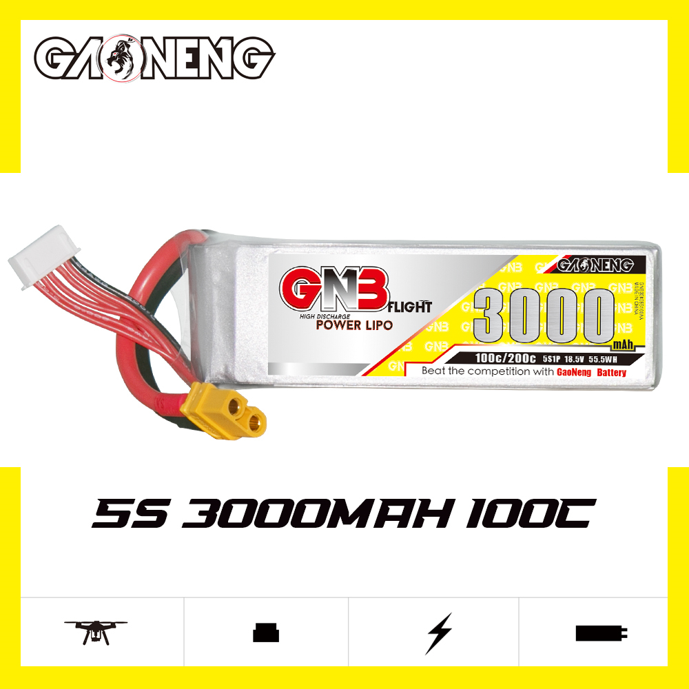 GAONENG GNB 5S 18.5V 3000mAh 100C LiPo Battery XT60