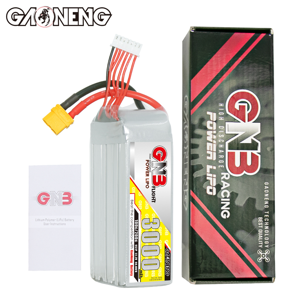 GAONENG GNB 6S 22.2V 3000mAh 100C LiPo Battery XT60