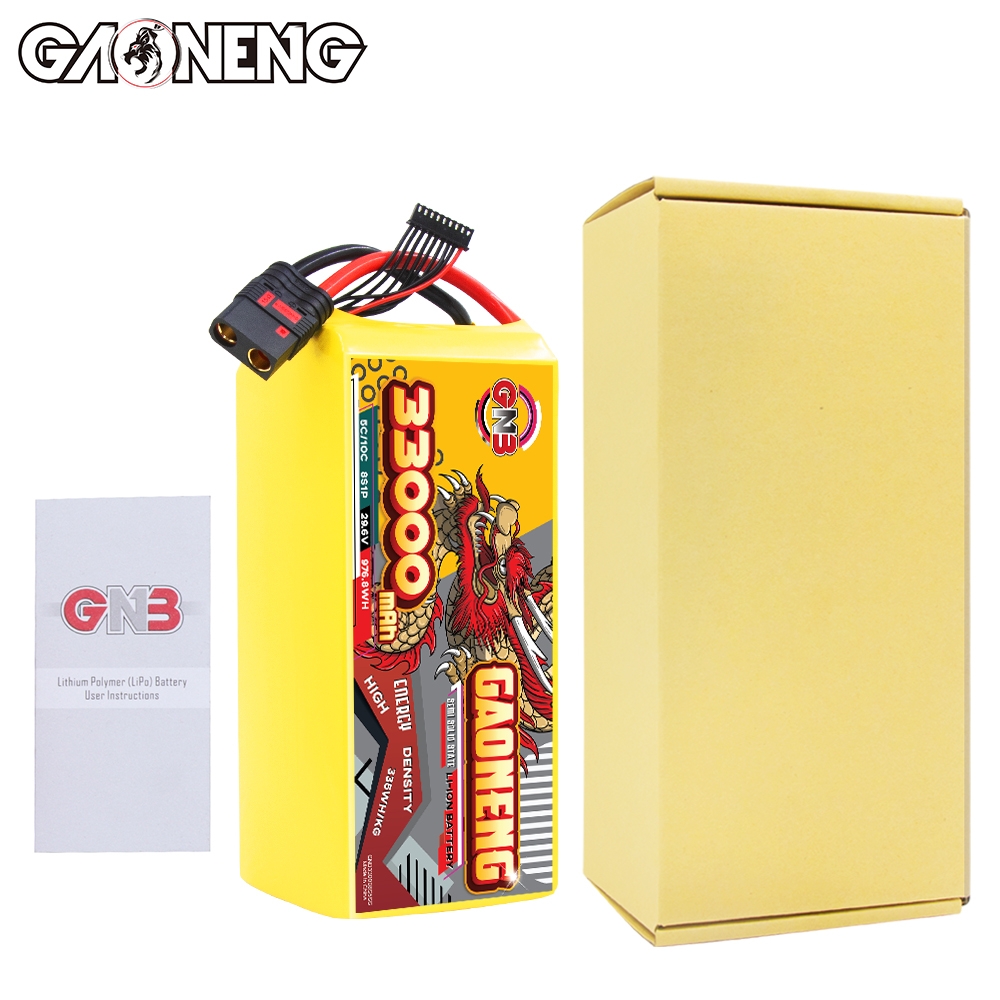 GAONENG GNB 33000mah 8S 29.6V 5C QS8 Semi Solid State Li-ion Battery 335WH/kg