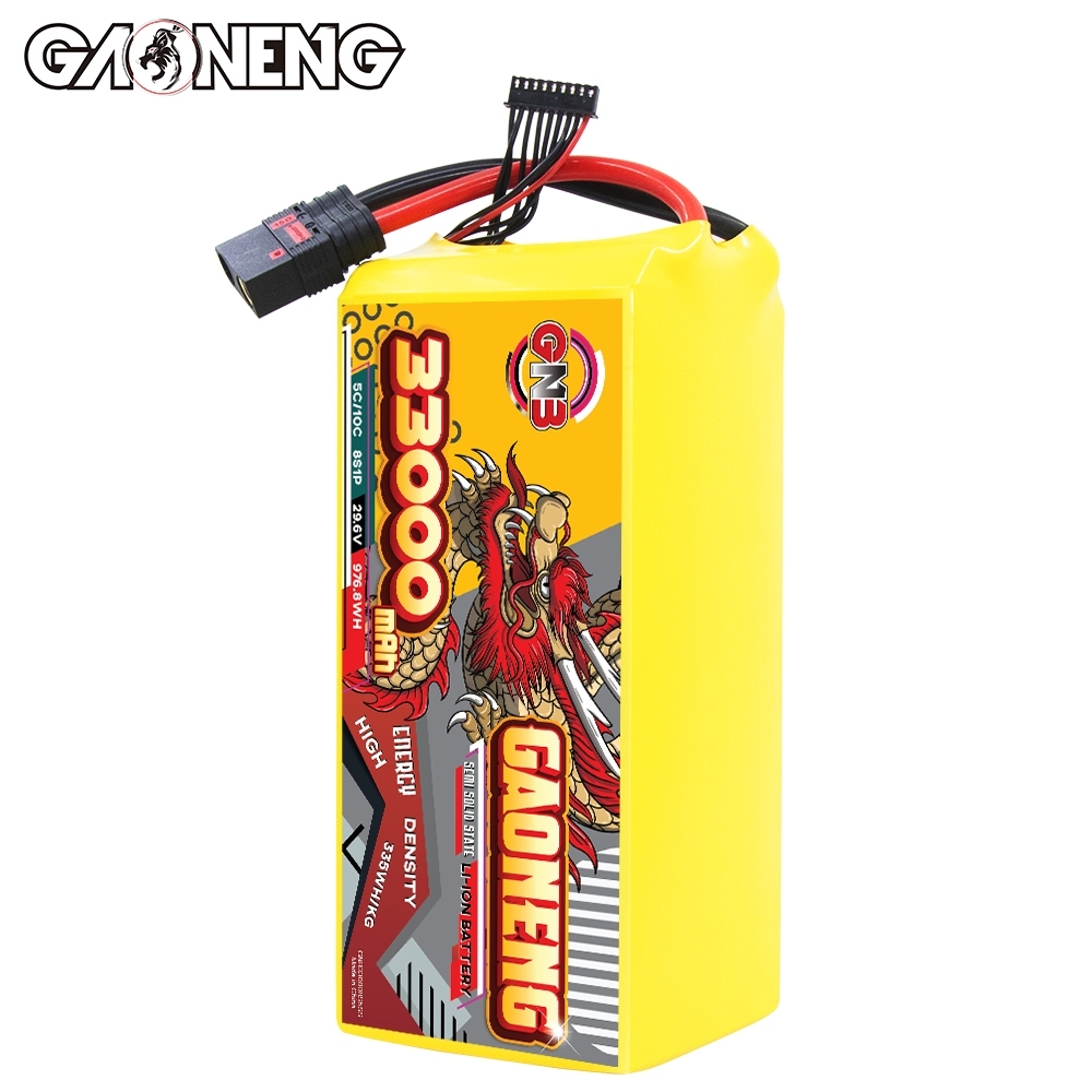 GAONENG GNB 33000mah 8S 29.6V 5C QS8 Semi Solid State Li-ion Battery 335WH/kg