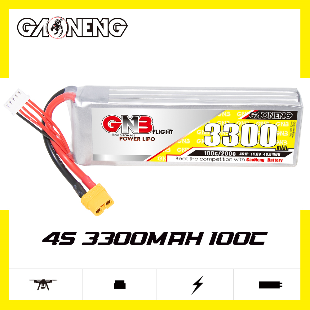 GAONENG GNB 4S 14.8V 3300mah 100C LiPo Battery XT60