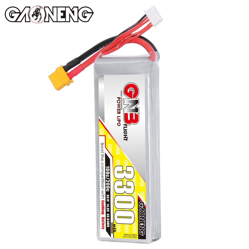 GAONENG GNB 4S 14.8V 3300mAh 100C XT60 LiPo Battery FPV Drone Quad Car