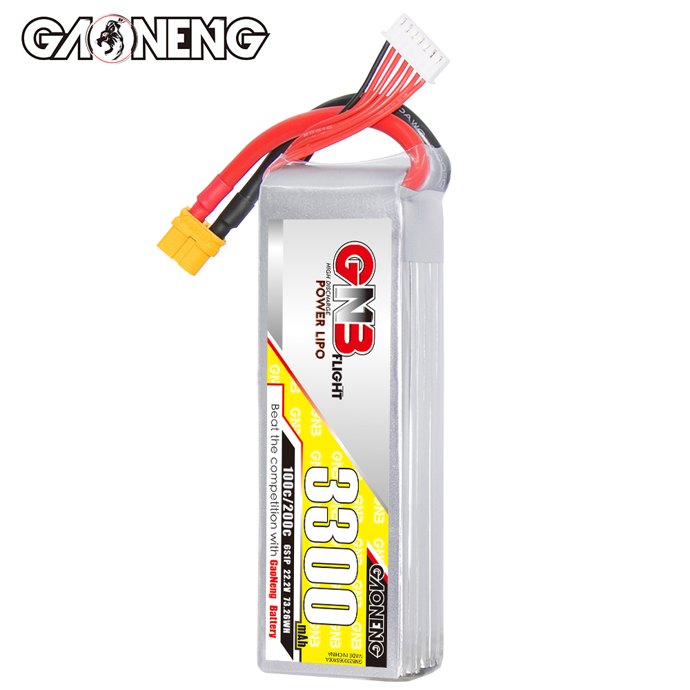 GAONENG GNB 6S 22.2V 3300mAh 100C XT60 LiPo Battery RC Boat Car Drone