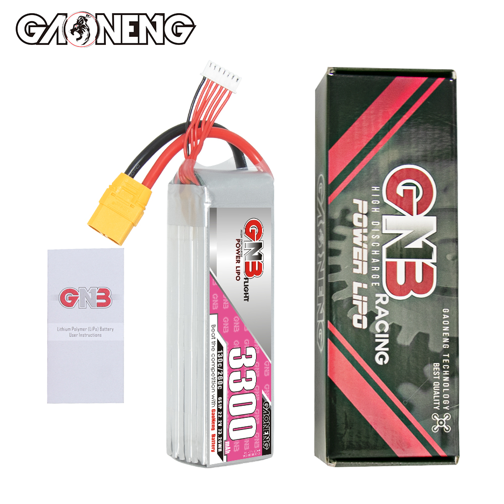 GAONENG GNB 6S 22.2V 3300mAh 130C LiPo Battery XT90