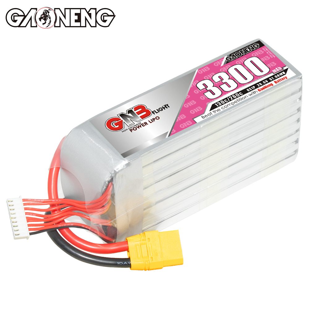GAONENG GNB 8S 29.6V 3300mAh 130C LiPo Battery XT90