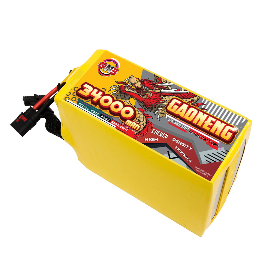 GAONENG GNB 34000mah 18S 66.6V 5C QS8 Semi Solid State Li-ion Battery 310WH/kg