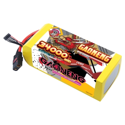 GAONENG GNB 34000mah 6S 22.2V 5C QS8 Semi Solid State Li-ion Battery 310WH/kg 