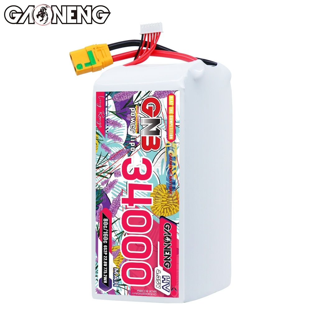 GAONENG GNB 6S 22.8V HV 34000mAh 80C RC LiPo Battery XT90S