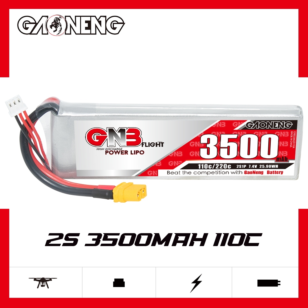 GAONENG GNB 2S 7.4V 3500mAh 110C LiPo Battery XT60