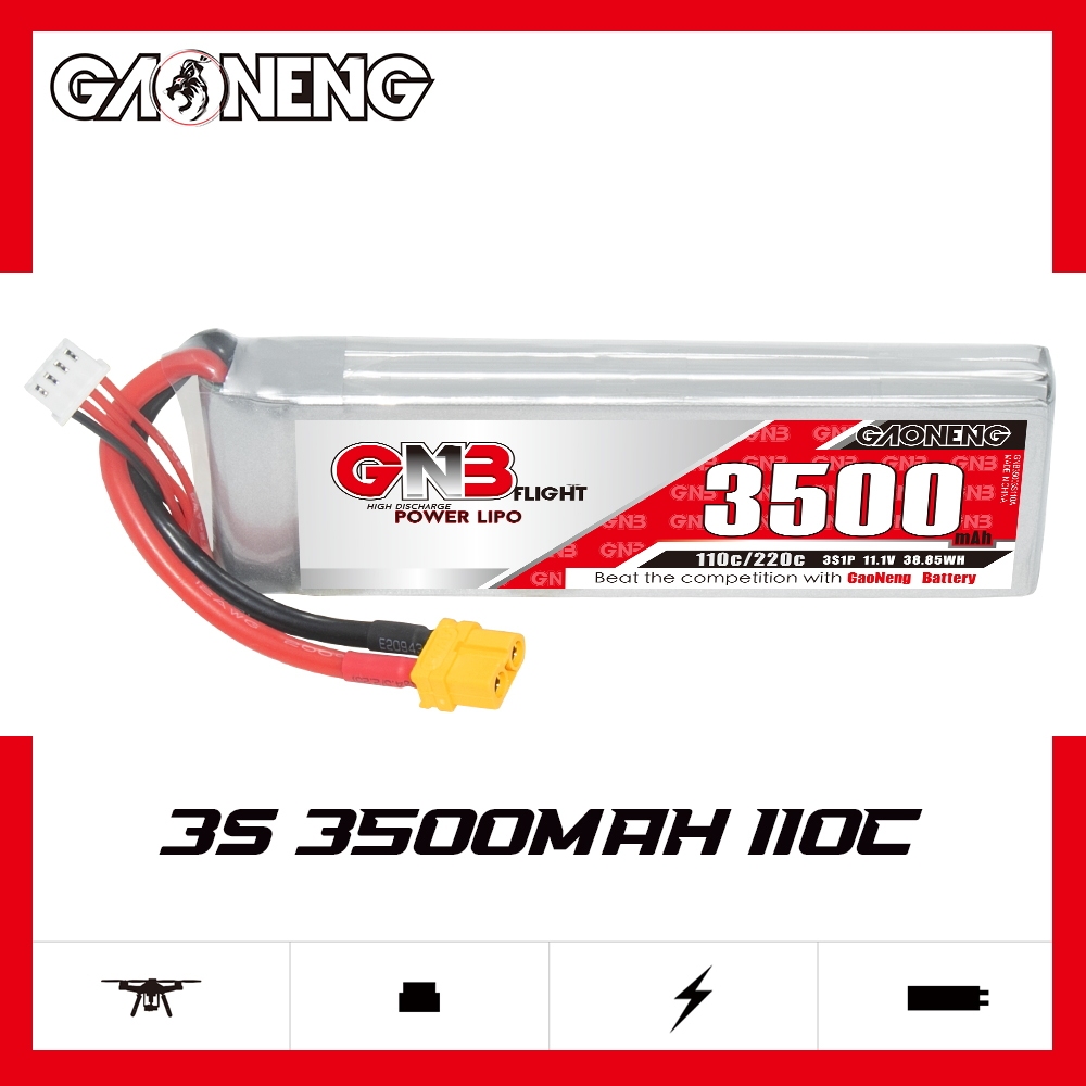 GAONENG GNB 3S 11.1V 3500mAh 110C LiPo Battery XT60