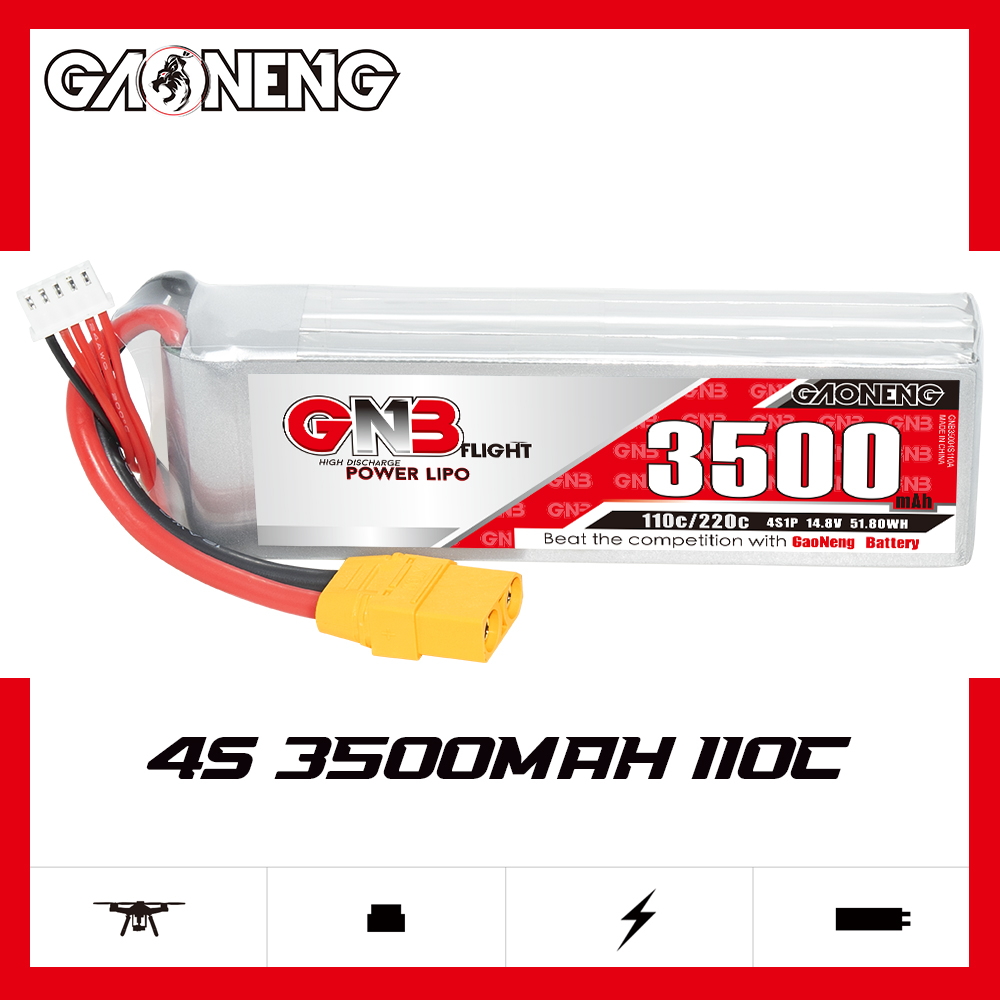 GAONENG GNB 4S 14.8V 3500mAh 110C LiPo Battery XT90